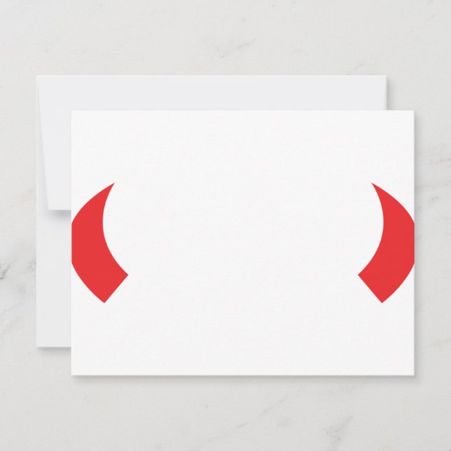 Carte icône rouge diable cornes (Devant)