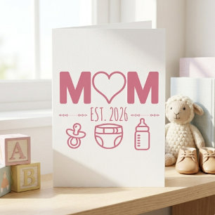 Carte Icônes Bébé Pastel Maman Est Année Conception de T