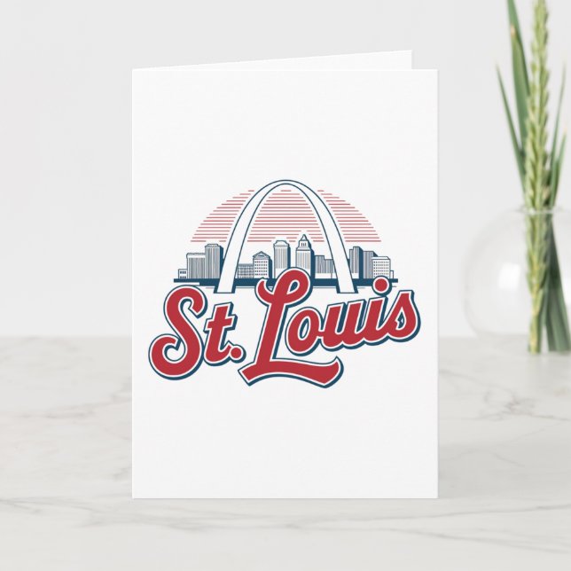 Carte Iconic St. Louis Gateway Arch, Retro Style (Devant)