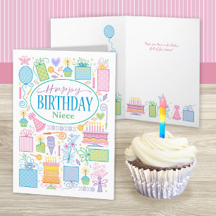 Carte Icons Anniversaire Niece