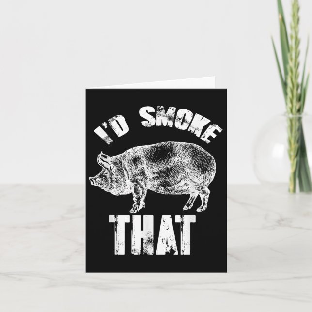 Carte Id Fumer ça - Funny Bbq Pig (Devant)