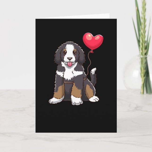 Carte Idée cadeau de Bernedoodle Dog (Devant)