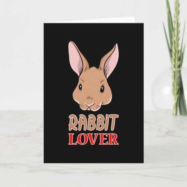 Carte Idée cadeau drôle et mignon de lapin de Pâques (Devant)