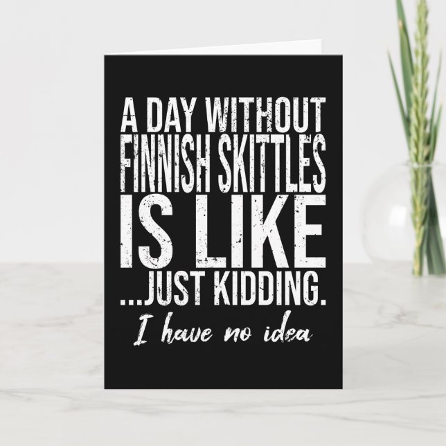 Carte Idée cadeau drôle Skittles finlandais (Devant)