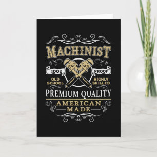 Carte Idée Cadeau Mécanicien Tourneur sur CNC Mécanicien