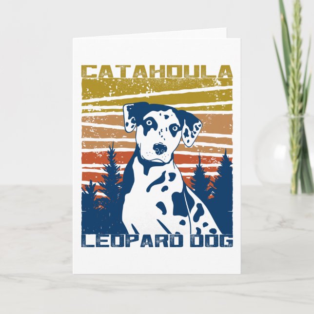 Carte Idée de cadeau pour Catahoula Leopard Dog (Devant)