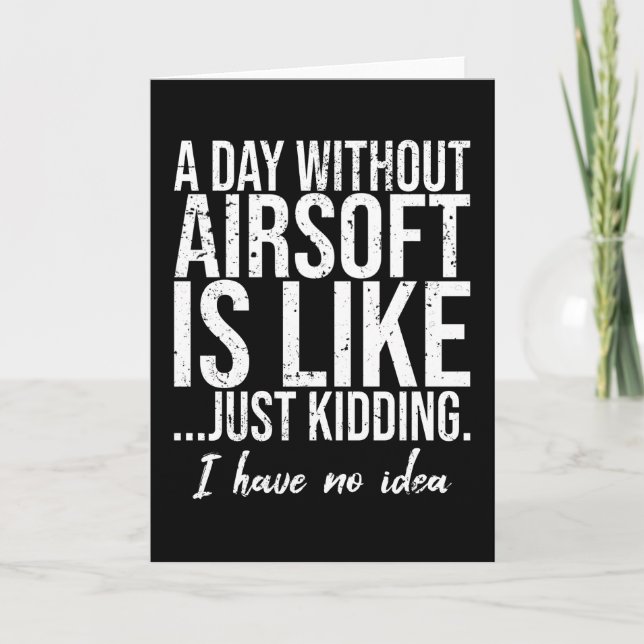 Carte Idée de cadeau sportif amusant Airsoft (Devant)