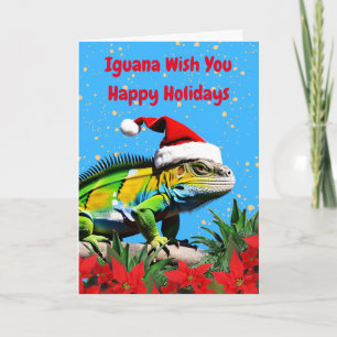 Carte Iguana Vous Souhaite De Joyeuses Fêtes Noël