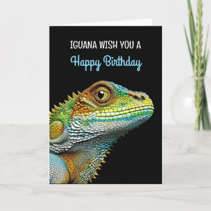 Carte Iguane avec Vous un Joyeux Anniversaire