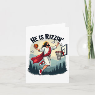 Carte Il Est En Train De Rizzin Pâques Jésus Jouant Au B