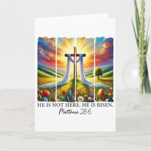 Carte Il Est Ressuscité Croix Foi Résurrection Jésus Pâq
