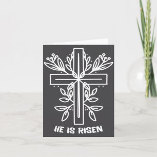 Carte Il Est Ressuscité Croix Jésus Religieux Jour De Pâ