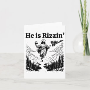 Carte Il Est Rizzin Retro Pâques Jésus Basketball Christ