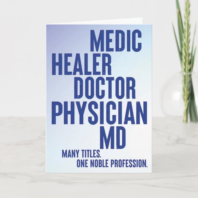 Carte Il est temps de célébrer les médecins Extraordinai (Devant)