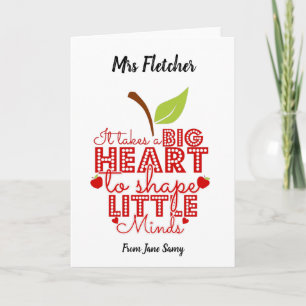 Carte il faut un grand coeur pour former des petits espr