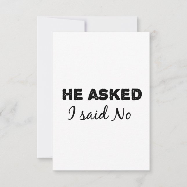 Carte il m'a demandé non (Devant)