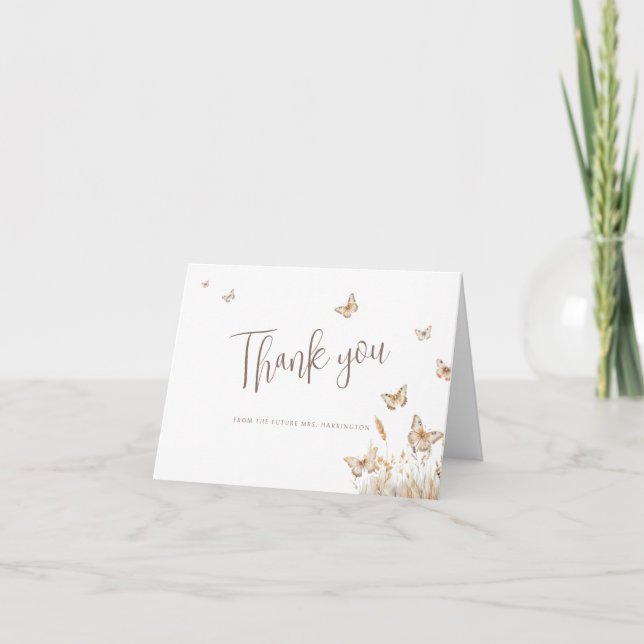 Carte Il Me Donne Du Merci De Fête des mariées De Papill (Devant)