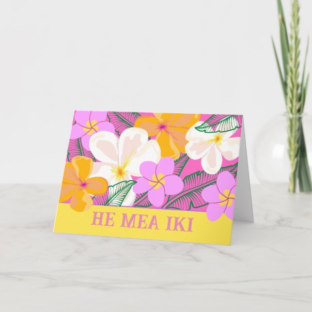 Carte Il Mea Iki Plumeria hawaïenne Fleurs tropicales (Devant)