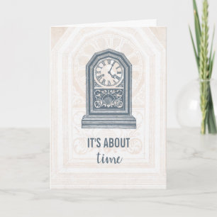 Carte Il s'agit de l'heure Vintage de l'horloge