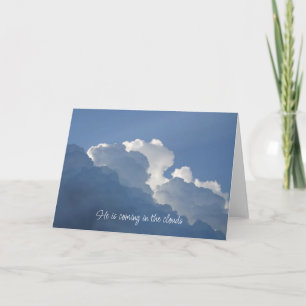 Carte Il vient dans les nuages Citation chrétienne