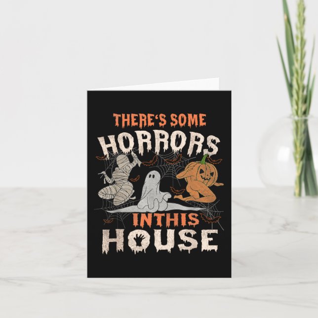 Carte Il y a des horreurs dans cette maison Halloween Pu (Devant)