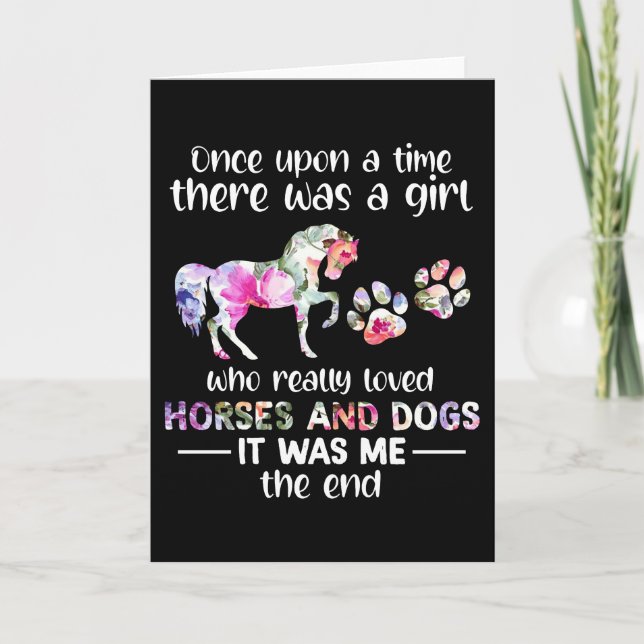 Carte Il Y Avait Une Fille Qui Aimait Le Cheval (Devant)
