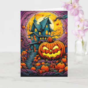 Carte Illuminer le Citrouille d'Halloween