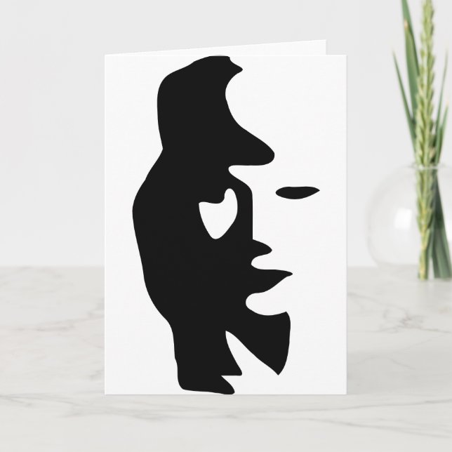 Carte Illusion Optique Saxophone Ou Femme (Devant)