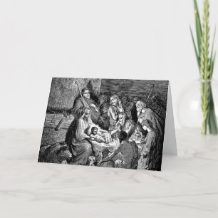 Carte Illustrated Christmas Nativity Scene