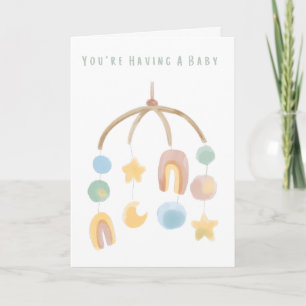 Carte Illustrated You're have a Baby Félicitations