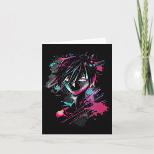 Carte Illustration abstraite de motif d'anime manga d'an