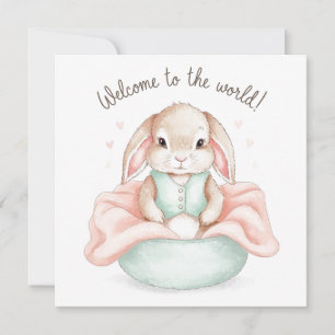Carte Illustration adorable d'animal de bébé Salutation