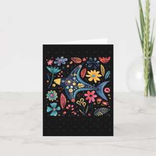 Carte Illustration artistique lumineuse de poissons avec