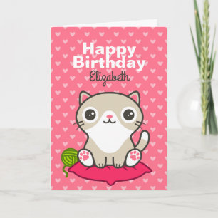 Carte Illustration Cute Kitty