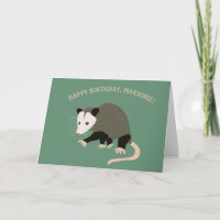 Illustration Cute Possum Anniversaire personnalisé