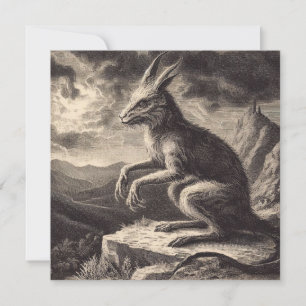 Carte Illustration d'antiquité de Chupacabra Horreur