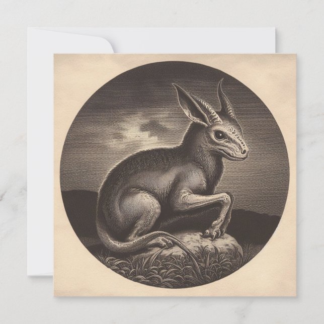 Carte Illustration d'antiquité de Chupacabra Horreur (Devant)