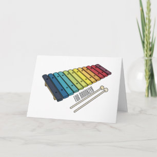 Carte Illustration de bande dessinée en Xylophone
