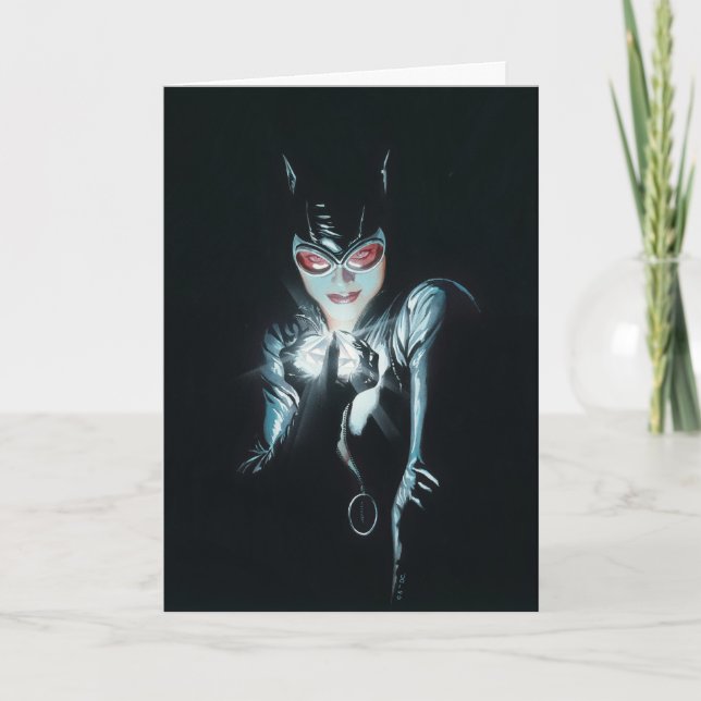 Carte Illustration de Batman Catwoman face au mal de cou (Devant)
