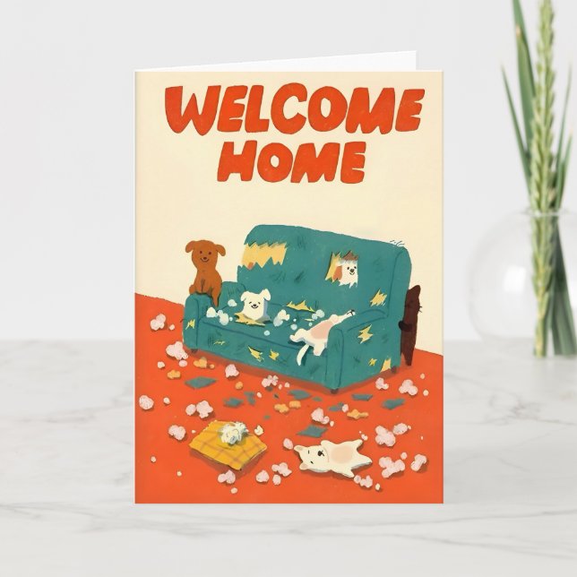 Carte Illustration de Bienvenue à la Maison (Devant)