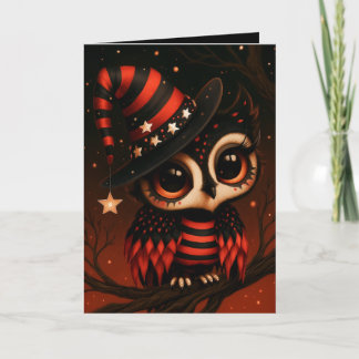 Carte Illustration de costume d'Halloween de sorcière de