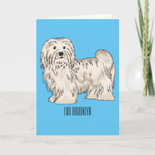 Carte Illustration de dessin de chien de Havan