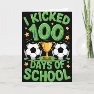 Carte Illustration de football pour 100 jours d'école 