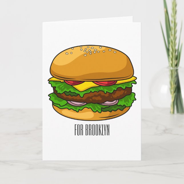 Carte Illustration de Hamburger (Devant)