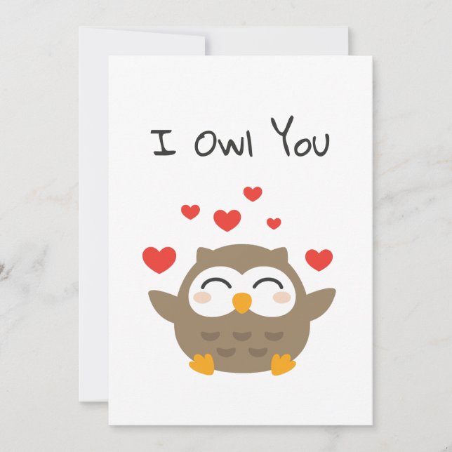 Carte Illustration de I Owl You (Devant)