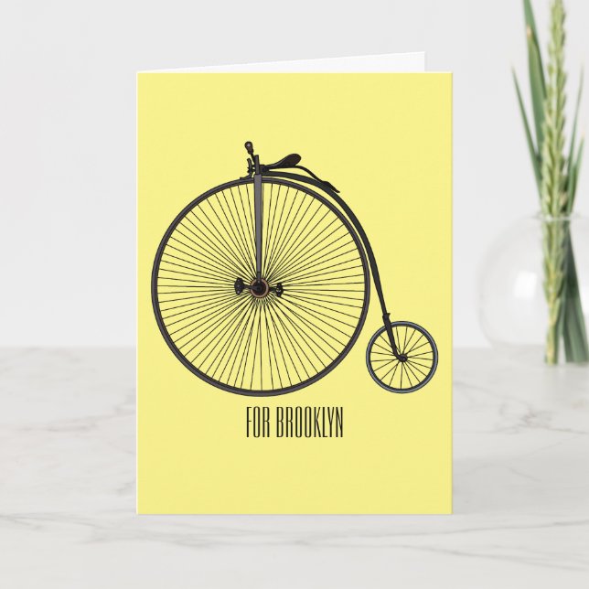 Carte Illustration de la bande dessinée de vélo à grande (Devant)