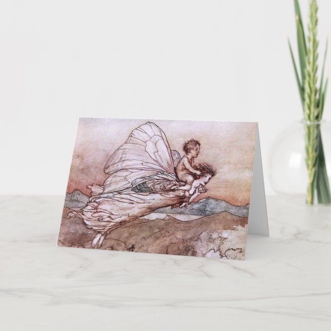 Carte Illustration de la fée Arthur Rackham (Devant)