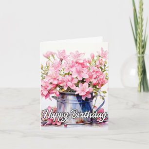 Carte Illustration de la lys au printemps