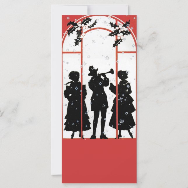 Carte Illustration de la silhouette des chanteurs de Noë (Devant)