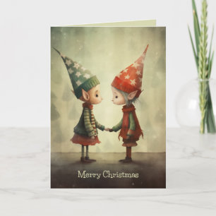 Carte Illustration de lutins mignons